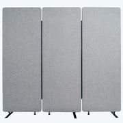 Luxor RECLAIM Acoustic Room Dividers - 3 Pack in Misty Gray RCLM7266ZMG
